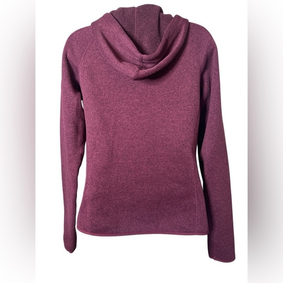 The North Face Hoodie Crescent Sunshine Maroon Fleece Pullover Womens Size M - Picture 3 of 12